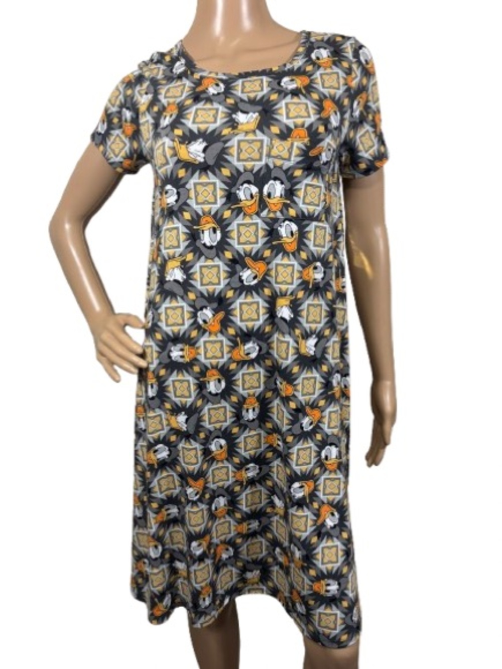 Disney Donald Duck Print Lularoe Carly Dress Size XXS NEW